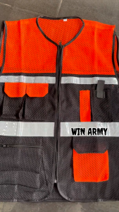 Rompi Safety Jaring Proyek Orange / Hijau