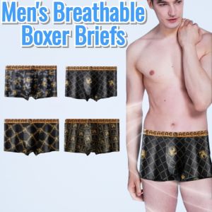 2025 Summer Mens Modal Premium Luxury Boys Large Size Boxer Shorts Trend Printing Boxer Shorts2025夏季男士印花内裤