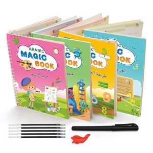arabic MAGIC BOOK set buku belajar menulis buku tinta ajaib Hijaiyah magic book set buku belajar tulisan arab 1 SET ISI 4 BUKU