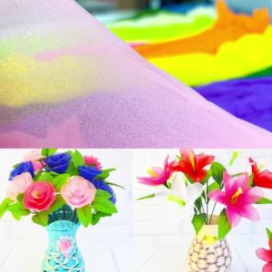 20 Cái/bộ Vật Liệu Làm Hoa Bằng Vải Nylon Thủ Công Hoa Lụa Nhân Tạo Ronde Dùng Trang Trí Nhà Cửa