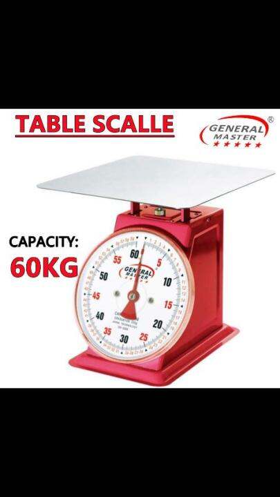 General Master 60kg Weighing Scale/Table Scale Dial Spring Scale GM-6068