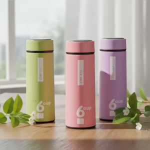 Set 3 Bình Giữ Nhiệt Mini 6 Oup – Lõi Thủy Tinh Cao Cấp Vỏ Nhựa Nhám Hiện Đại