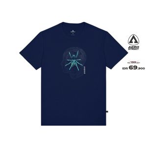 Aerostreet T Shirt Spider Webs Navy Kaos T-Shirt Tshirt AACAA