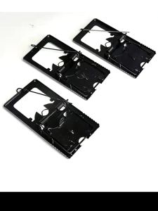 Iron Mouse Trap Large Mouse Trap Plate Clip Spring Clip Household Black Metal Mouse Trap for Mouse and Pest Resistant Reusable Trap Avoid Rusting Easily Kill Powerful Mechanism