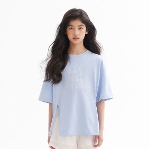 LOVESASAKIDS | Slit Waist-loosening Loose Short Sleeve T-shirt