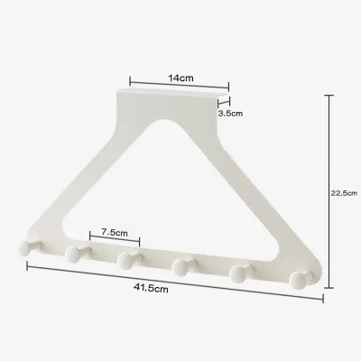 Clothes Hooks Behind The Door，PunchFree ，Traceless Hanger for Coats Hats Bags and More，Over the Door Storage Organizer Hanger