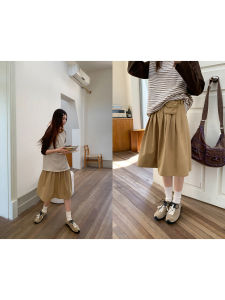 NIHAOKANONG | Chân Váy Xếp Ly Có Dây Đai Tháo Lắp Được