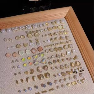 One Week Set South Korea Simple and Compact Exquisite Small Ear Studs 2023 New Arrival Tide Earrings Elegant Frosty Style Earrings