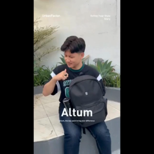ALTUM BLACK |ManNeedMe x URBAN| Tas Ransel Pria Wanita Tas Punggung Daypack Backpack