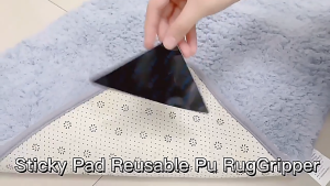 12Pcs Reusable Rug Tape Washable Rug Fixed Stickers Double Sided Non-slip Carpet Tape Stickers