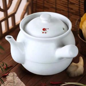 Kangshu Traditional Chinese Medicine Casserole Medicine Filling Ceramic Decoction Chinese Casseroles Medicine Pot For Home Soup Pot Ceramic Open Fire Direct Burning