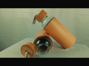 Tumbler Bening Sagara (Tumbler Bambu Kaca Handmade)