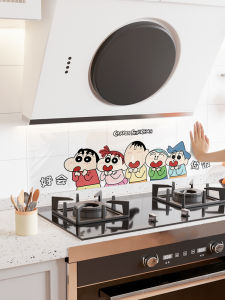 สติ๊กเกอร์กันไขมันในครัวเรือนสติ๊กเกอร์กันน้ำ กันรอยนิ้วมือ พื้นผิวกระจกแบบติดได้ อุปกรณ์ตกแต่งบ้านสไตล์การ์ตูน