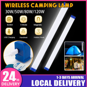 Portable LED Light Tube 30W 50W 80W 120W LED Rechargeable Magnetic USB Lamp for Emergency CampingNight Market Lampu Malam Kecemasan可充电灯泡