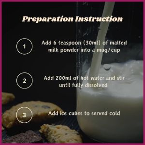 Malted Milk Powder HD 500G (Food Grade) (UK Imported) - Instant malt beverage powder & for bakery /Bischem/BCT