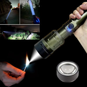 Ultra Powerful Flashlight Concentrating Ignition Flashlight Waterproof Military Tactical Lamp Outdoor Camping Adventure Torch