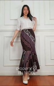 Naily kebaya - Rok duyung plisket batik / rok mermaid / rok span / rok rempel