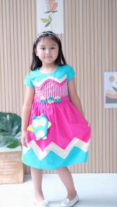 Two Mix Baju Anak Perempuan - Dress Anak Cewek 1-12 Tahun Katun Bonus Tas Anak Gratis Lucu Owl 4248