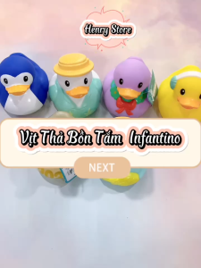Đồ chơi hình vịt có thể thả bồn tắm Infantino