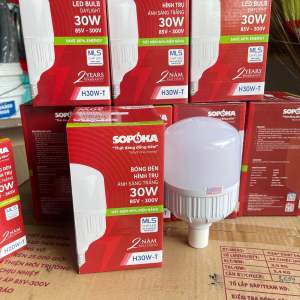 Bóng đèn led trụ 20w 30w Sopoka tiết kiệm điện năng