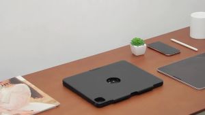 for iPad Air 13 M2 2024 M3 2025 M4 2026 with Bluetooth Keyboard Case 360 Degree Rotatable Foldable Stand with Pen Slot Lighting
