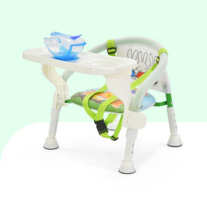 Foldable Baby Dining Chair Childrens Backrest Chair Infant Small Stool Nursery Chair Kids Call Chair Eat Metal Material