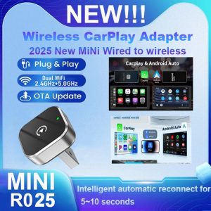 New Wireless CarPlay AI Mini Android Car Box Auto-Connect Compatible with 99% of Vehicle Models Wireless CarPlay Adapter