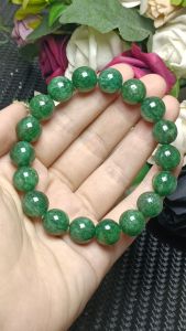 High Grade Shiny pieces Green Strawberry Starlight Quartz Bracelet 11mm + 精品共生祖母绿闪片绿草莓晶星光绿草莓手串 11mm+