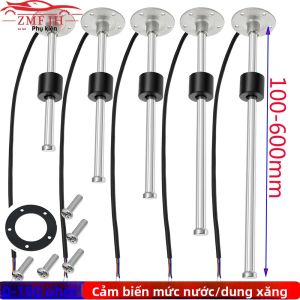 Cảm Biến Mức Nhiên Liệu Ô Tô Bằng Thép Không Gỉ 0-190 Ohm 100-550mm Đồng Hồ Đo Mức Dầu Cho Thuyền Ô Tô Tàu Biển 12V 24V
