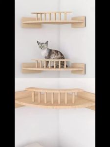 1Pc Cat Hammock Wall Shelves Corner Climbing Shelf Perches Wall Furniture for Resting Space Saving for Medium Small Cats