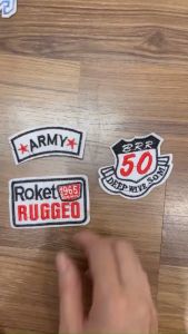 Miếng Sticker Thêu Ủi hình bộ logo 3 mác gắn áo