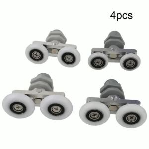 Wheels Shower Door Rollers Sliders Smooth Tool Twin Bottom Wear-Resistant 19/23/25/27mm Dia Accessories Bathroom