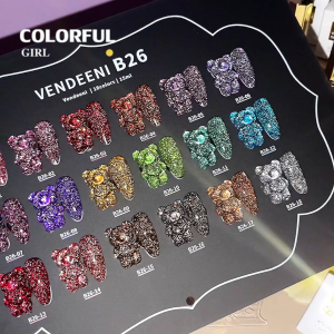 【พร้อมส่ง】VENDEENI สีเจลแฟลช 18สี (VENDEENI B26)สีเจลทาเล็บ สี แถม ชาร์ทสี ยาทาเล็บเจล ชุดสี 18สี + ฟรีชาร์ทสี พร้อมชาร์ทสีค่ะสีแน่นสวยมากเลยนะคะ เอฟเฟกต์มันเงามาก