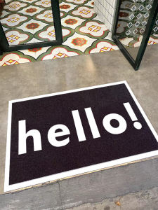 Modern Simple Style Entrance Mat Bathroom Anti-Slip Door Mat Home Commercial Use Welcome Logo Carpet round Thread Circle Rug