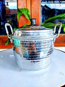 dandang penanak nasi langseng sabruk mini tebal dan anti karat terbuat dari alumunium diameter 16 cm handmade