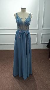 Babyonlinedress | Real Photos Delicate Multi Color Prom Dress V Neck Beaded Appliques Illusion Spaghetti Strap Evening Gowns Lightning Delivery