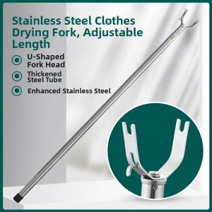 Retractable Stainless Steel Clothes Hanging Fork