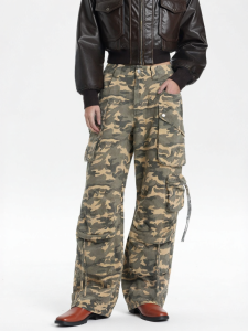CALLED BACK | Camouflage American Vintage Casual Loose Cotton Pants