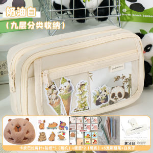 Hộp Đựng Bút Chì Chống Thấm Nước Hình Chú Chó Họa Tiết Đường Viền Dung Tích Lớn Hộp Đựng Bút Chì Học Sinh Hộp Đựng Bút Chì