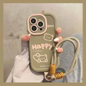 Cute Doodle Bear Silicone Phone Case for OPPOK11x FindX6 K10Pro Full Cover Anti-Fall High End Protection R15 K9s Women R17 Korean Style