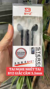 Tai nghe nhét tai BYZ S389 dây dẹp có Mic