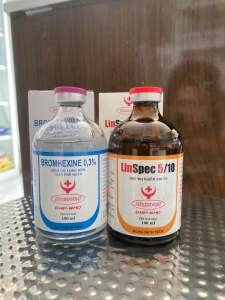 Combo 2 chai Linspec 5/10 + Brom 03% (100ml) hanvet hen khẹc sưng phù đầu sưng củ bàn viêm khớp cho gà