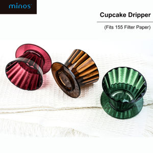 Minos Cupcake Dripper Pour Over Coffee Dripper Pour Over Coffee Maker (Fits 155 Filter Paper) - Ideal for Home Office