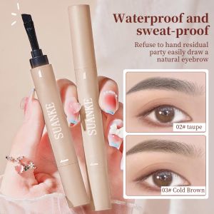 2 IN 1 Eyebrow Cream Gel With Brush Eyebrow Pencil Long-lasting Waterproof Natural Eyebrow Tint