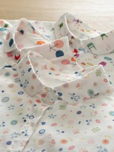 Loose Cotton Long Sleeve Floral Shirt Womens Short Sleeve Thin Outerwear Summer Autumn Large Size Sun Protection Commute Style