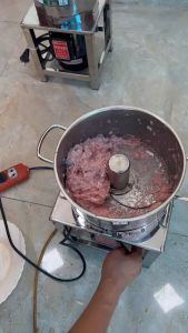 [BẢO HÀNH 12 THÁNG]Máy xay thịt làm giò chả công nghiệp gia đình 1100W khung inox đa năng cam kết dây đồng 100%