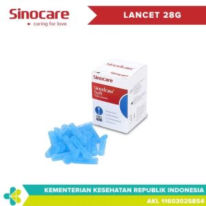 LANCET SINOCARE Isi 50 Pcs Jarum Sinocare Sinodraw | Jarum Ambil Darah 28G