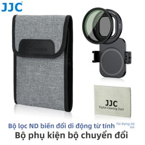 Bộ Chuyển Đổi Kính Lọc Điện Thoại Từ Tính JJC 67mm Với Bộ Lọc ND2-128 Biến Thiên Cho iPhone 16/15/14 Pro Max Plus - Phụ Kiện Ống Kính Máy Ảnh Kèm Túi Đựng