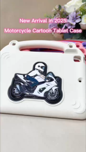 New Motorcycle Stand EVA Kids Tablet Case for MI Pad 5 Pro MI Pad 6 Pro Redmi Pad SE 11.0 Redmi Pad 2 pro 12.1 poco pad m1 Redmi pad 2 9.7 2026 poco pad c1 9.7 Lenovo Tab M11 Xiaoxin Pad 2024 Tab K11 11.0 (TC99)