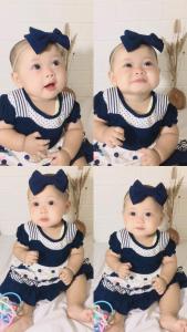 Dress Bayi Perempuan Polkadot Apel untuk Anak 6-18 Bulan Free Celana Dalam Bayi Murah Terjangkau / Dress Baby Gaun Bayi Bahan Katun / Bisa COD Bayar di Tempat